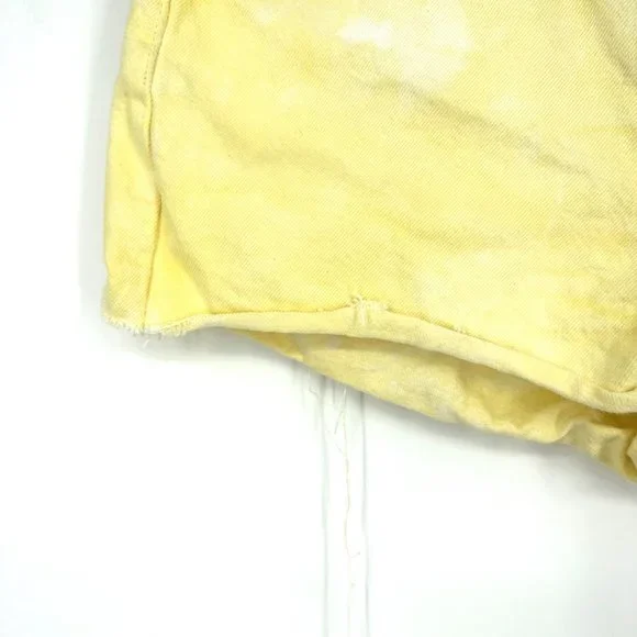 Levi's Women’s 501 Original High-Rise Jean Denim Shorts Yellow Tie-Dye Size 29 - Picture 5 of 12